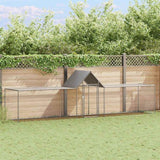 vidaXL Chicken Run 3x1x1.5 m Galvanized Steel