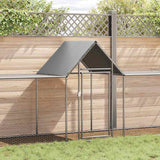 vidaXL Chicken Run 3x1x1.5 m Galvanized Steel