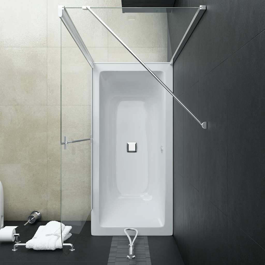 vidaXL Douche klapwand 120x68x130 cm ESG