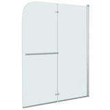 vidaXL Foldable Shower Screen 2-Panel 120x140 cm ESG