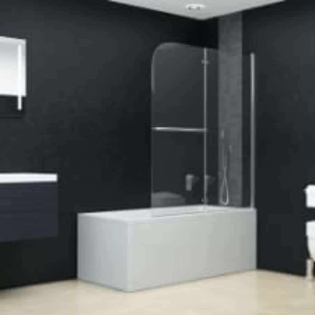 vidaXL Foldable Shower Screen 2-Panel 120x140 cm ESG