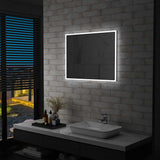 vidaXL Bathroom Mirror LED 60x50 cm