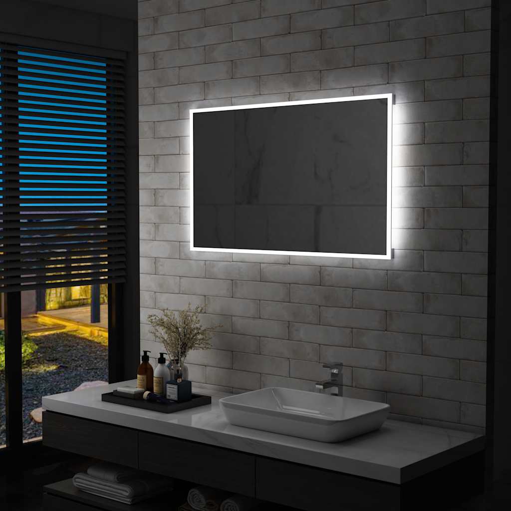 vidaXL Bathroom Mirror LED 60x50 cm