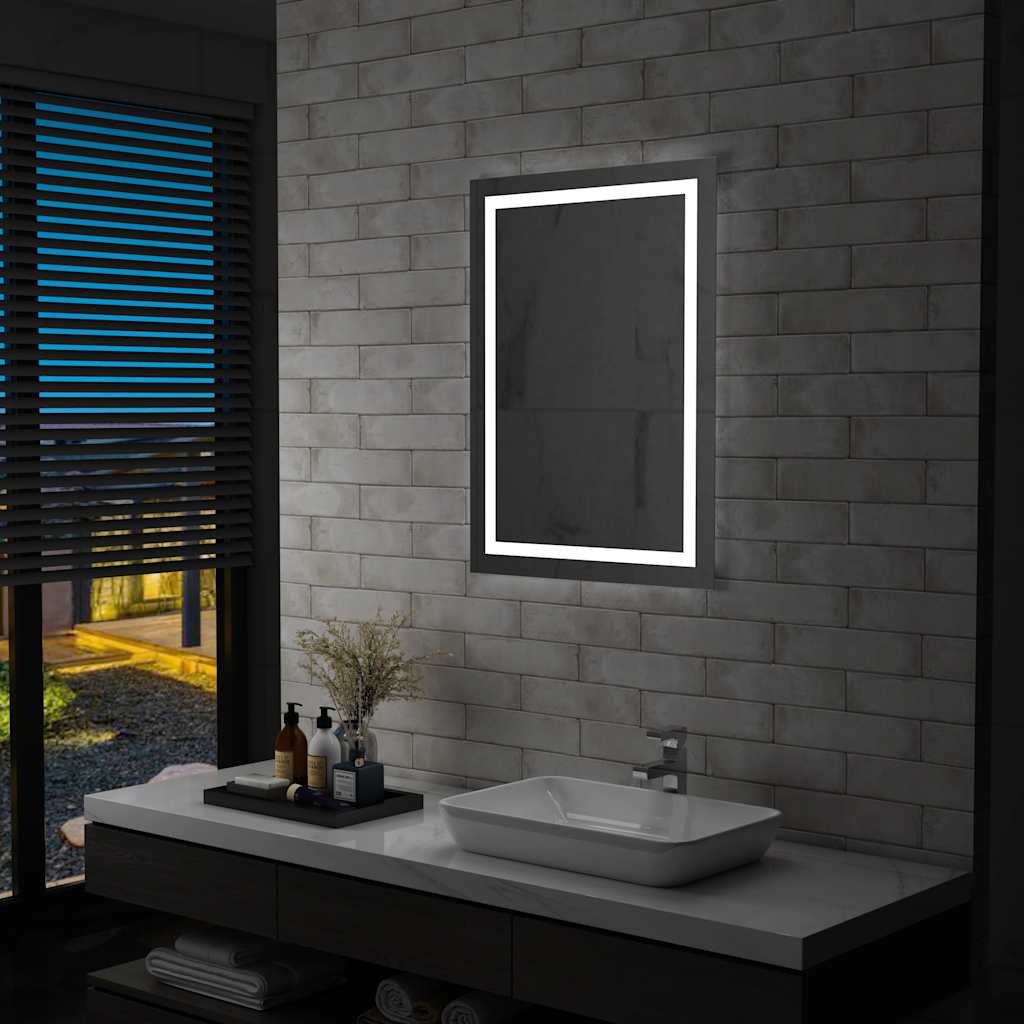 vidaXL LED Bathroom Mirror with Touch Sensor 60x80 cm