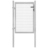 vidaXL Garden Gate Galvanized Steel 100x75 cm Silver