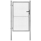 vidaXL Garden Gate Galvanized Steel 100x75 cm Silver