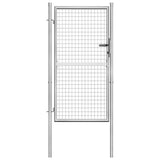 vidaXL Garden Gate Galvanized Steel 100x75 cm Silver