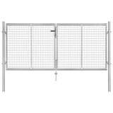 vidaXL Garden Gate Galvanized Steel 100x75 cm Silver