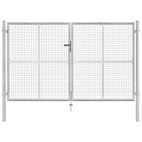 vidaXL Garden Gate Galvanized Steel 100x75 cm Silver