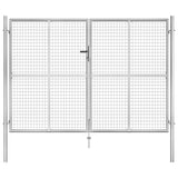 vidaXL Garden Gate Galvanized Steel 100x75 cm Silver