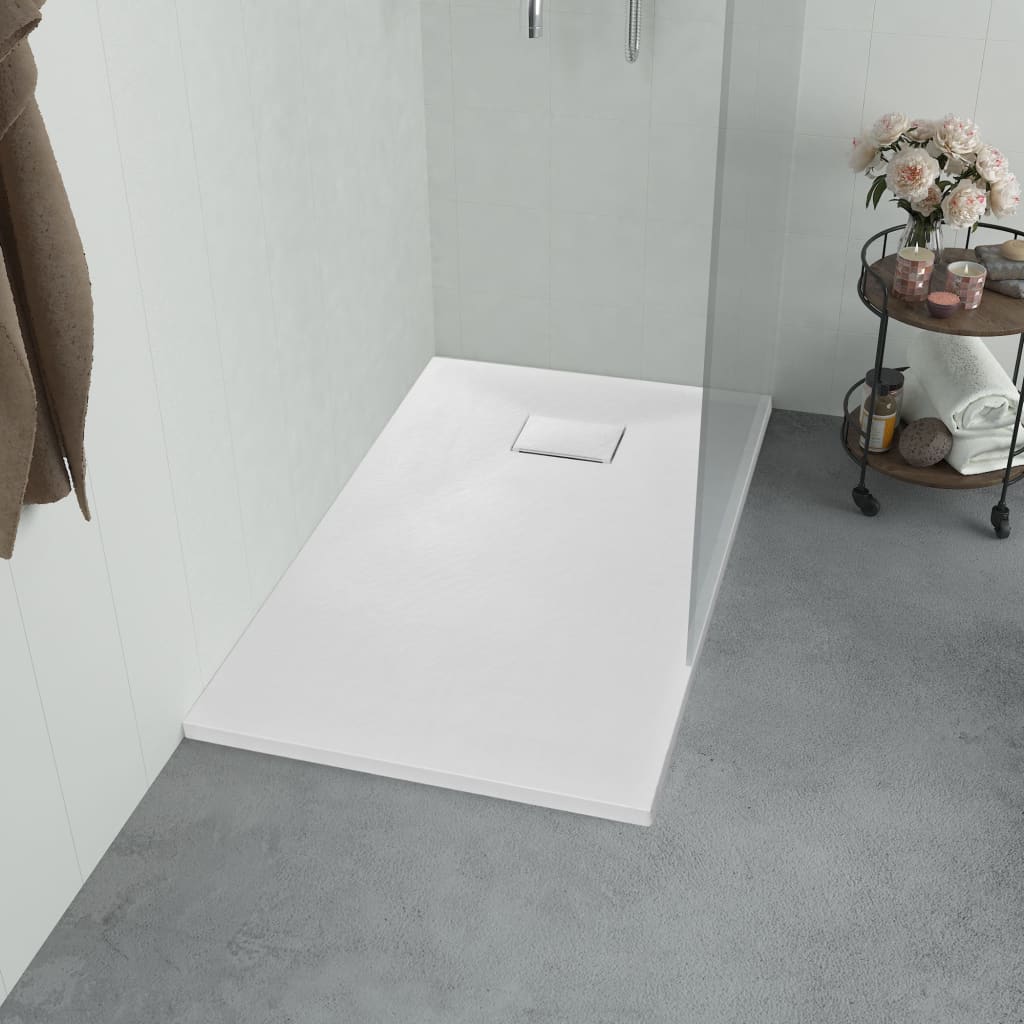 vidaXL Shower Tray 80x80 cm SMC White