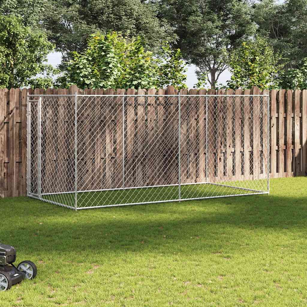vidaXL Outdoor Dog Kennel with Roof 382x192x225 m