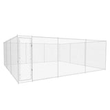 vidaXL Outdoor Dog Kennel 570x570x185 cm Galvanised Steel