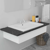 vidaXL Ceramic Built-in Basin 42x39x18 cm White