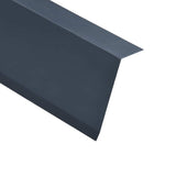vidaXL Dakrandplaten 5 st L-vormig 170 cm aluminium antraciet