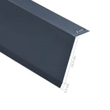 vidaXL Dakrandplaten 5 st L-vormig 170 cm aluminium antraciet
