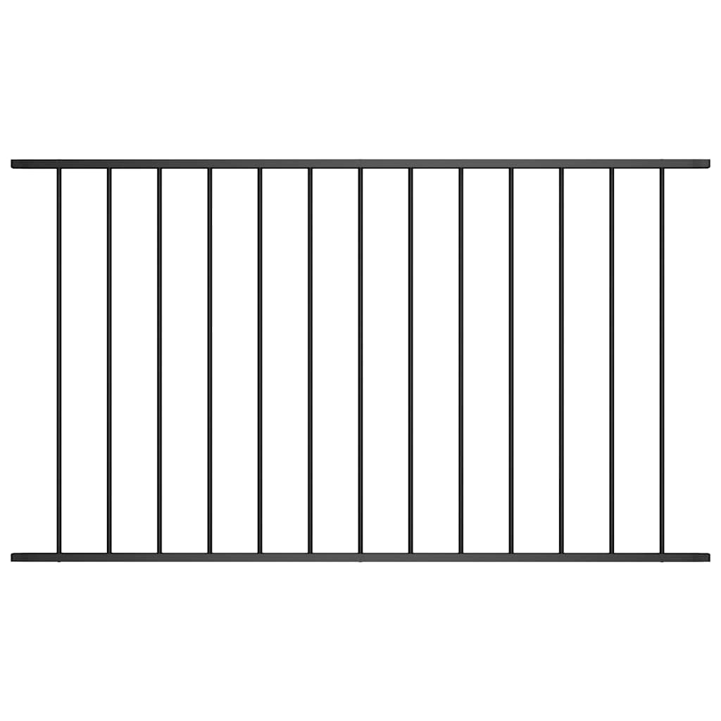 vidaXL Fence Panel powder-coated steel 1.7x0.75 m black
