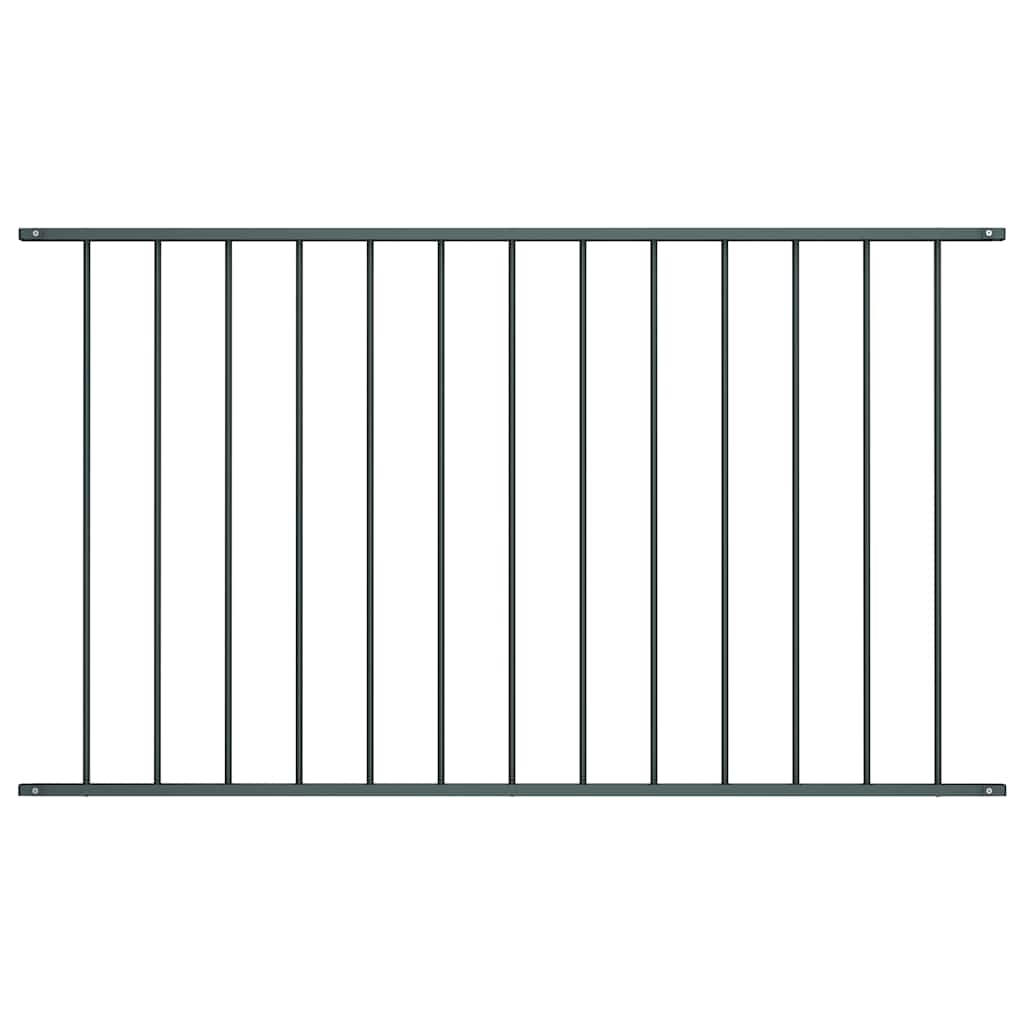 vidaXL Fence Panel powder-coated steel 1.7x0.75 m black