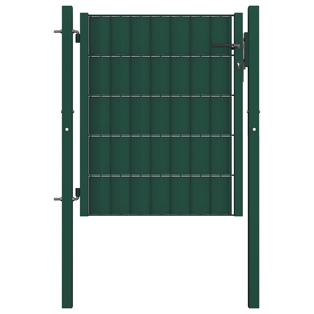 vidaXL Garden Gate PVC and Steel 100x81 cm Anthracite