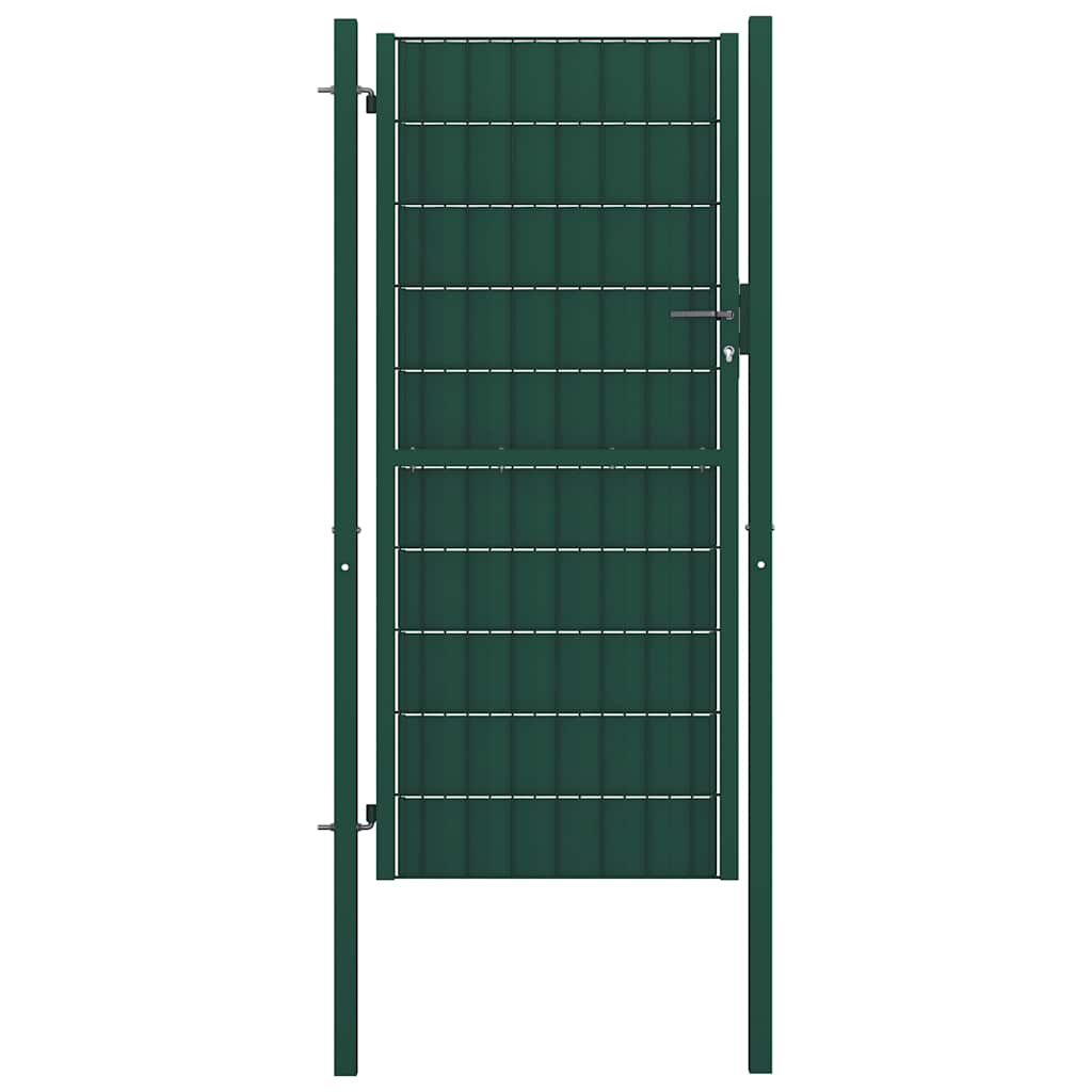 vidaXL Garden Gate PVC and Steel 100x81 cm Anthracite