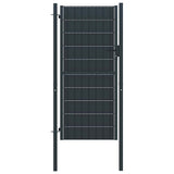 vidaXL Garden Gate PVC and Steel 100x81 cm Anthracite