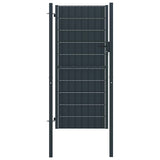 vidaXL Garden Gate PVC and Steel 100x81 cm Anthracite