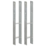 vidaXL Ground Anchors 6 pcs 7x6x60 cm Galvanized Steel Silver-coloured