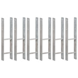 vidaXL Ground Anchors 6 pcs 7x6x60 cm Galvanized Steel Silver-coloured