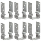 vidaXL Ground Anchors 6 pcs 9x6x15 cm Galvanised Steel Silver-Coloured