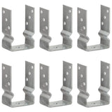 vidaXL Ground Anchors 6 pcs 9x6x15 cm Galvanised Steel Silver-Coloured