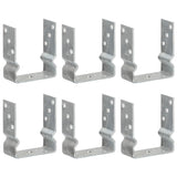 vidaXL Ground Anchors 6 pcs 9x6x15 cm Galvanised Steel Silver-Coloured