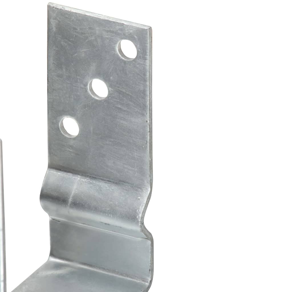 vidaXL Ground Anchors 6 pcs 9x6x15 cm Galvanised Steel Silver-Coloured