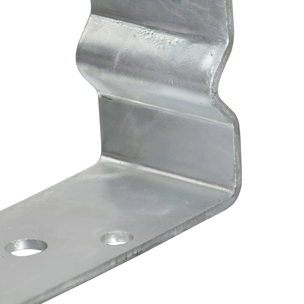 vidaXL Ground Anchors 6 pcs 9x6x15 cm Galvanised Steel Silver-Coloured