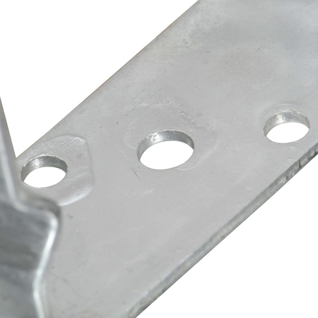 vidaXL Ground Anchors 6 pcs 9x6x15 cm Galvanised Steel Silver-Coloured
