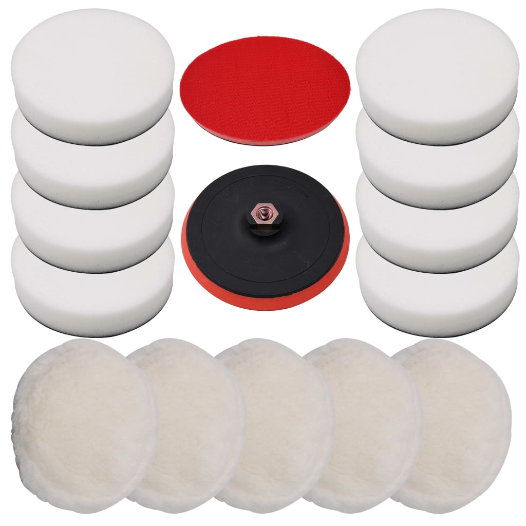 vidaXL 18-piece Polishing Pad Set 150 mm