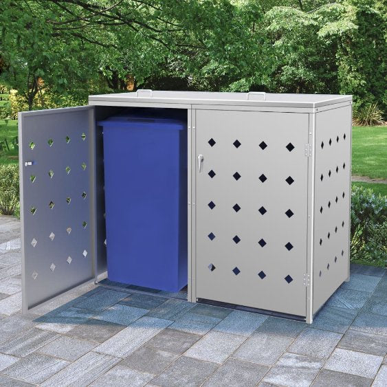 vidaXL Single Bin Storage 240 L Stainless Steel