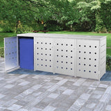 vidaXL Single Bin Storage 240 L Stainless Steel