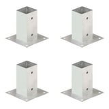 vidaXL Post Anchors 4 pcs 71 mm Galvanized Metal