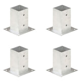 vidaXL Post Anchors 4 pcs 71 mm Galvanized Metal