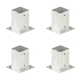 vidaXL Post Anchors 4 pcs 71 mm Galvanized Metal