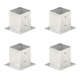 vidaXL Post Anchors 4 pcs 71 mm Galvanized Metal