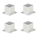 vidaXL Post Anchors 4 pcs 71 mm Galvanized Metal