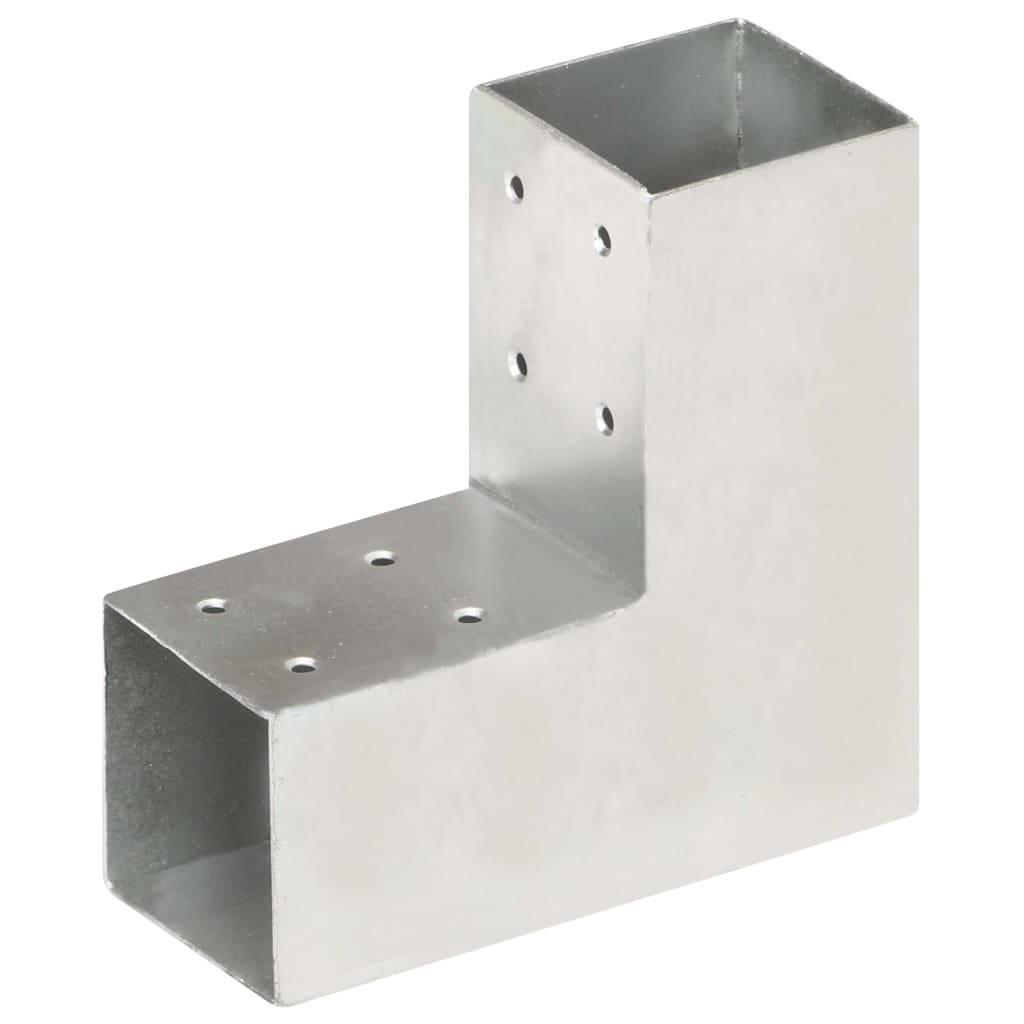 vidaXL Post Connector L-shape 71x71 mm Galvanized Metal