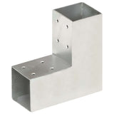 vidaXL Post Connector L-shape 71x71 mm Galvanized Metal