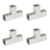 vidaXL Post Connector L-shape 71x71 mm Galvanized Metal
