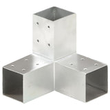 vidaXL Post Connector L-shape 71x71 mm Galvanized Metal