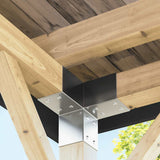 vidaXL Post Connector L-shape 71x71 mm Galvanized Metal