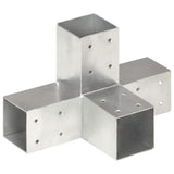 vidaXL Post Connector L-shape 71x71 mm Galvanized Metal