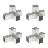 vidaXL Post Connector L-shape 71x71 mm Galvanized Metal