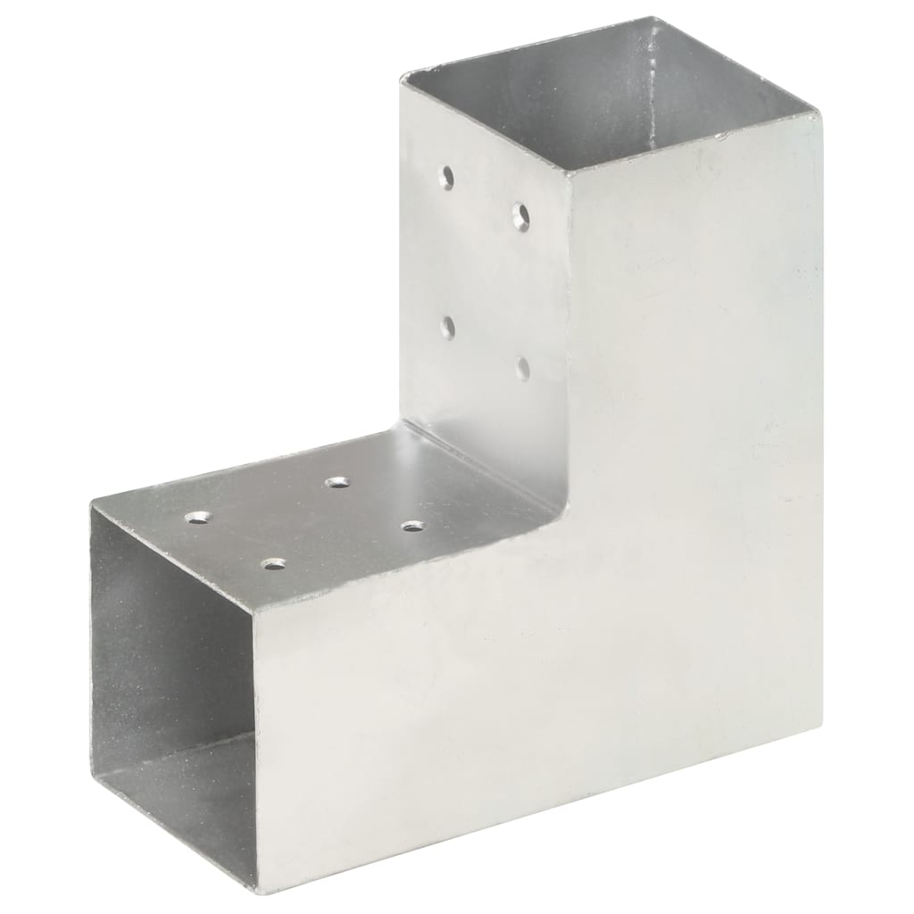 vidaXL Post Connector L-shape 71x71 mm Galvanized Metal